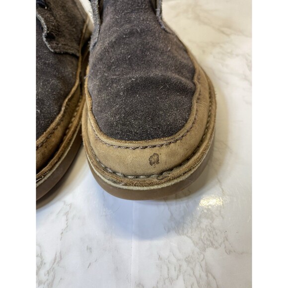 Clarks Boots Mens 10.5 M Desert Chukka Boots Blue Leather Lace Up - Picture 5 of 10